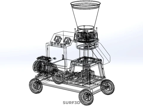 INDUSTRIAL PORTABLE ELECTRIC PELLET PRESS MILL MAKING MACHINE 3D Model