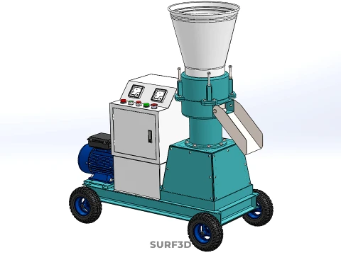 INDUSTRIAL PORTABLE ELECTRIC PELLET PRESS MILL MAKING MACHINE 3D Model