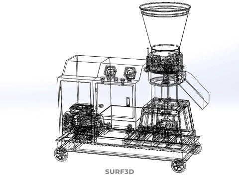 PROFESSIONAL GRADE ELECTRIC PELLET PRESS MILLING MAKING MACHINE 3D Model