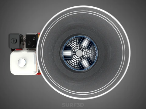 ペレットプレス工場 印刷機 造粒機 ガスエンジン 3Dモデル