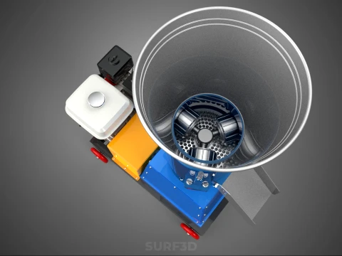 ペレットプレス工場 印刷機 造粒機 ガスエンジン 3Dモデル