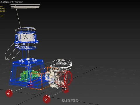 ペレットプレス工場 印刷機 造粒機 ガスエンジン 3Dモデル