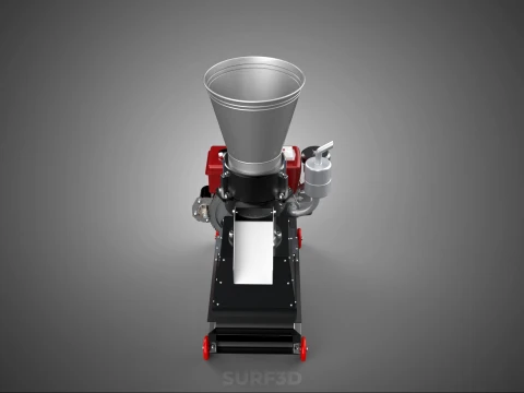 PELLET PRESS MILL MAKING MACHINE DIESEL FUEL ENGINE DIRECT DRIVE 3D Model
