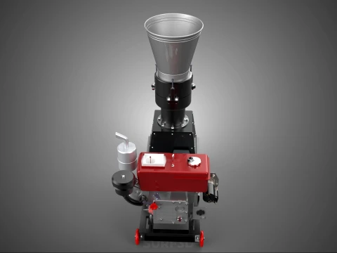 PELLET PRESS MILL MAKING MACHINE DIESEL FUEL ENGINE DIRECT DRIVE 3D Model