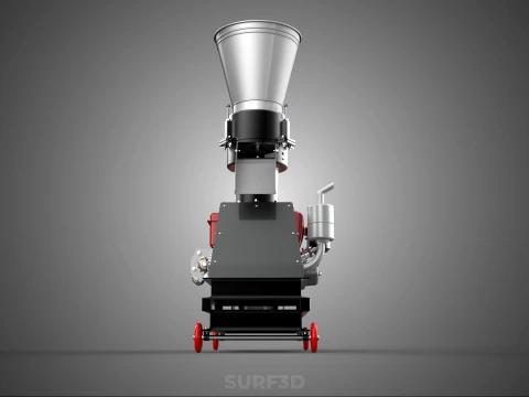 PELLET PRESS MILL MAKING MACHINE DIESEL FUEL ENGINE DIRECT DRIVE 3D Model