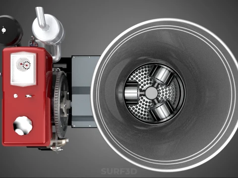 PELLET PRESS MILL MAKING MACHINE DIESEL FUEL ENGINE DIRECT DRIVE 3D Model
