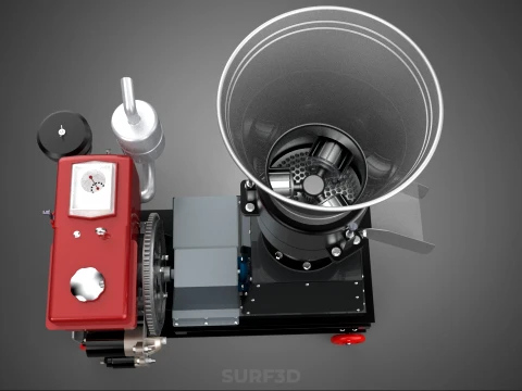 PELLET PRESS MILL MAKING MACHINE DIESEL FUEL ENGINE DIRECT DRIVE 3D Model