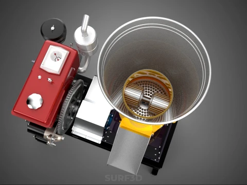 MOBILE PELLET PRESS MILL MACHINE DIESEL ENGINE ELECTRIC STARTER 3D Model