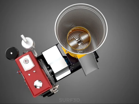 MOBILE PELLET PRESS MILL MACHINE DIESEL ENGINE ELECTRIC STARTER 3D Model