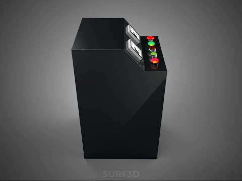 POWER DISTRIBUTION CONTROL PANEL BOX SWITCH BUTTON LED INDICATOR 3D Model