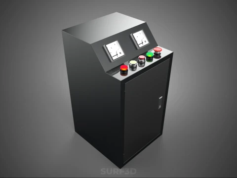 POWER DISTRIBUTION CONTROL PANEL BOX SWITCH BUTTON LED INDICATOR 3D Model