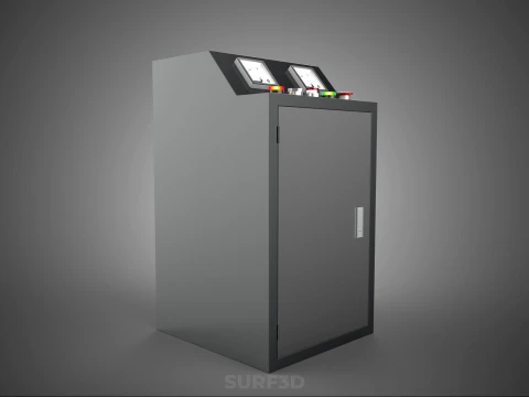 POWER DISTRIBUTION CONTROL PANEL BOX SWITCH BUTTON LED INDICATOR 3D Model