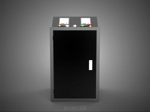 POWER DISTRIBUTION CONTROL PANEL BOX SWITCH BUTTON LED INDICATOR 3D Model