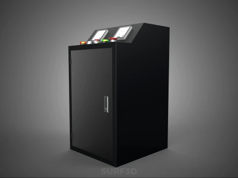 POWER DISTRIBUTION CONTROL PANEL BOX SWITCH BUTTON LED INDICATOR 3D Model