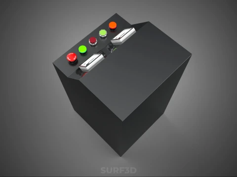POWER DISTRIBUTION CONTROL PANEL BOX SWITCH BUTTON LED INDICATOR 3D Model