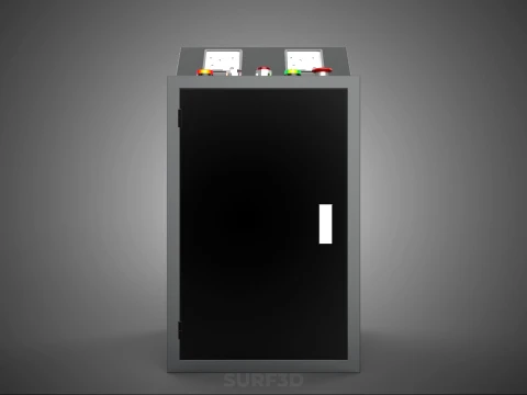 POWER DISTRIBUTION CONTROL PANEL BOX SWITCH BUTTON LED INDICATOR 3D Model