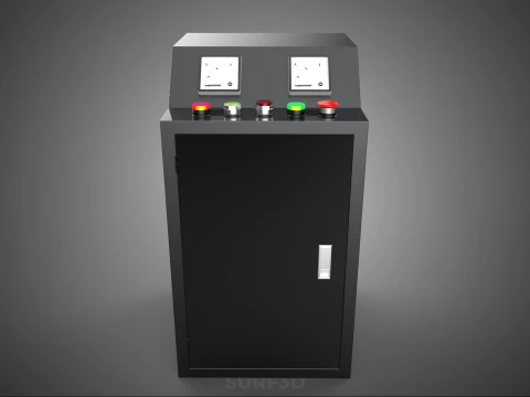 POWER DISTRIBUTION CONTROL PANEL BOX SWITCH BUTTON LED INDICATOR 3D Model