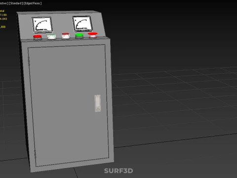 POWER DISTRIBUTION CONTROL PANEL BOX SWITCH BUTTON LED INDICATOR 3D Model