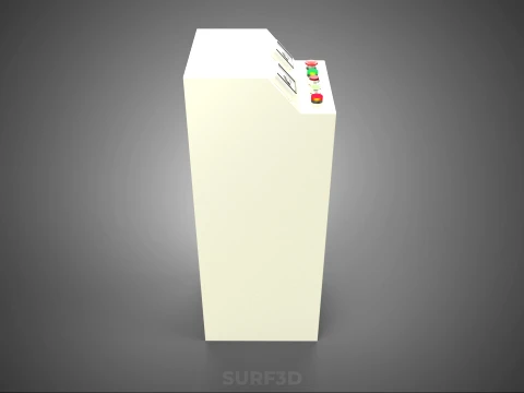 CONTROL PANEL BOX SWITCH PUSH BUTTON LED LAMP LIGHT RED GREEN IO 3D Model