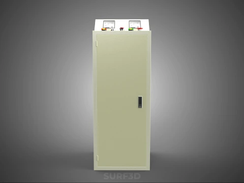 CONTROL PANEL BOX SWITCH PUSH BUTTON LED LAMP LIGHT RED GREEN IO 3D Model