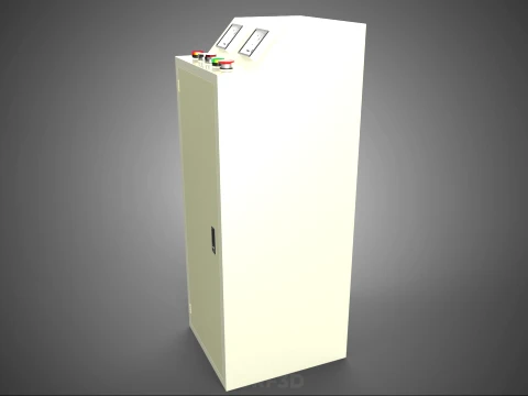 CONTROL PANEL BOX SWITCH PUSH BUTTON LED LAMP LIGHT RED GREEN IO 3D Model