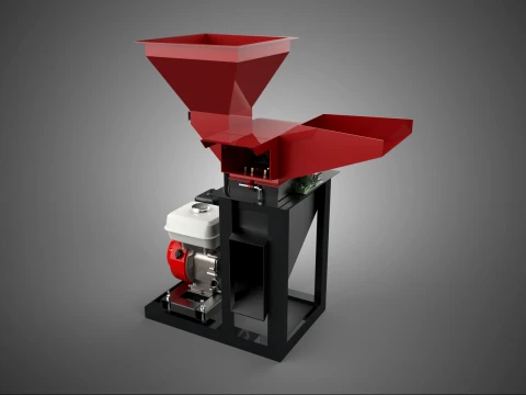 DUAL HOPPER CHOPPER CUTTER GRINDER HAMMER MILL MACHINE GASOLINE 3D Model
