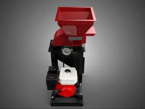 DUAL HOPPER CHOPPER CUTTER GRINDER HAMMER MILL MACHINE GASOLINE 3D Model