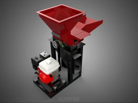 DUAL HOPPER CHOPPER CUTTER GRINDER HAMMER MILL MACHINE GASOLINE 3D Model
