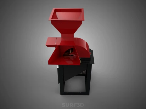 DUAL HOPPER CHOPPER CUTTER GRINDER HAMMER MILL MACHINE GASOLINE 3D Model