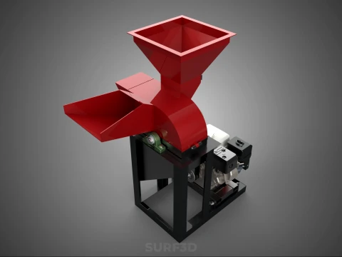 DUAL HOPPER CHOPPER CUTTER GRINDER HAMMER MILL MACHINE GASOLINE 3D Model