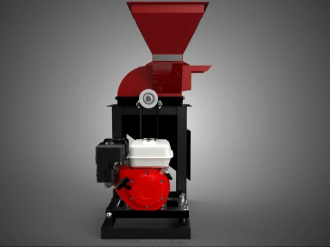 DUAL HOPPER CHOPPER CUTTER GRINDER HAMMER MILL MACHINE GASOLINE 3D Model