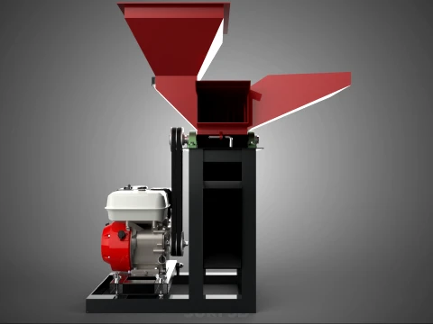 DUAL HOPPER CHOPPER CUTTER GRINDER HAMMER MILL MACHINE GASOLINE 3D Model