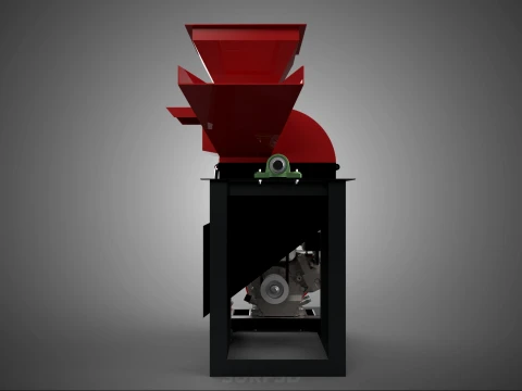 DUAL HOPPER CHOPPER CUTTER GRINDER HAMMER MILL MACHINE GASOLINE 3D Model