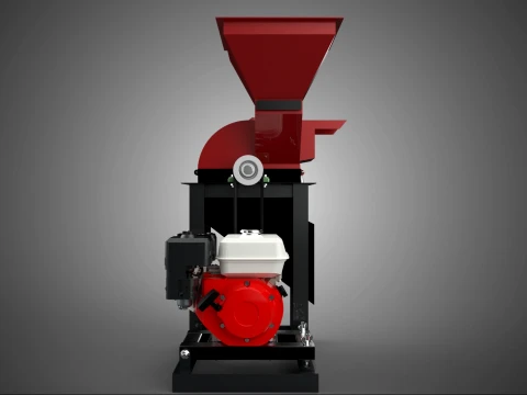 DUAL HOPPER CHOPPER CUTTER GRINDER HAMMER MILL MACHINE GASOLINE 3D Model