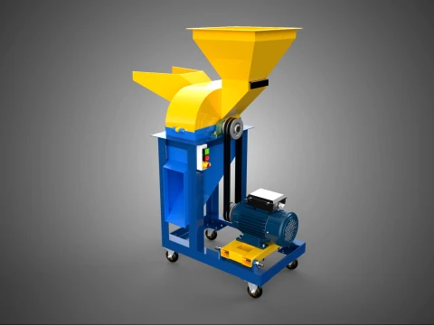 MOBIELE HAKKELSNIJMACHINE HAMER MOLENBLAD ELEKTRISCHE MOTOR 3D Model