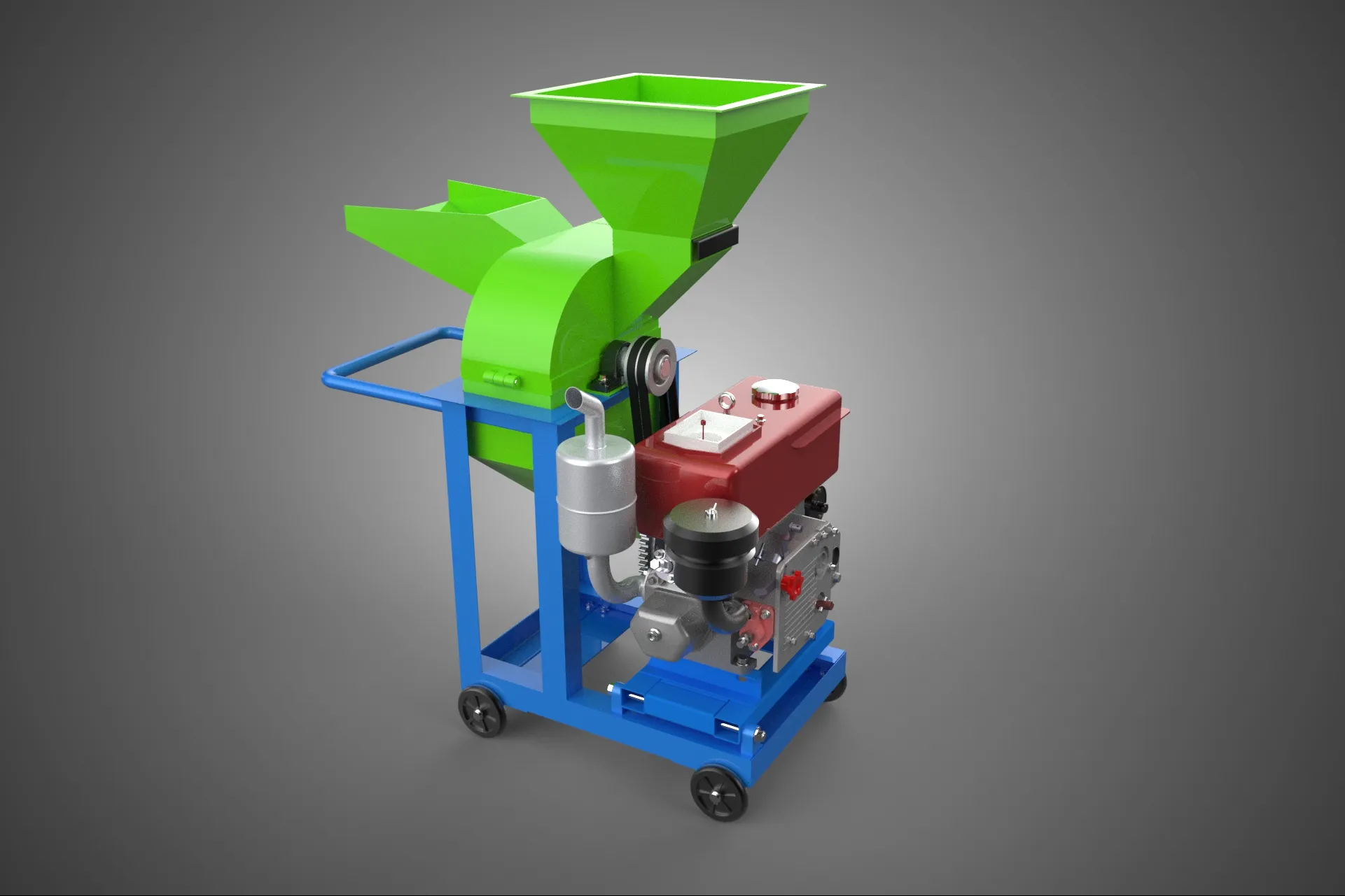 STANDARD HEAVY DUTY CUTTER MULCHER MACHINE FARMING AGRICULTURE 3D Model .c4d .max .obj .3ds .fbx .stl .blend