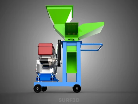 STANDARD HEAVY DUTY CUTTER MULCHER MACHINE FARMING AGRICULTURE 3D Model