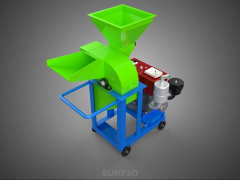 STANDARD HEAVY DUTY CUTTER MULCHER MACHINE FARMING AGRICULTURE 3D Model