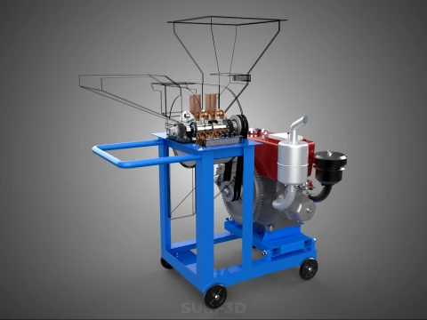 STANDARD HEAVY DUTY CUTTER MULCHER MACHINE FARMING AGRICULTURE 3D Model
