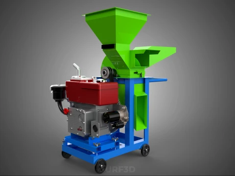 STANDARD HEAVY DUTY CUTTER MULCHER MACHINE FARMING AGRICULTURE 3D Model