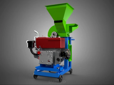 STANDARD HEAVY DUTY CUTTER MULCHER MACHINE FARMING AGRICULTURE 3D Model