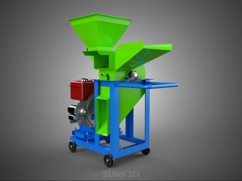 STANDARD HEAVY DUTY CUTTER MULCHER MACHINE FARMING AGRICULTURE 3D Model