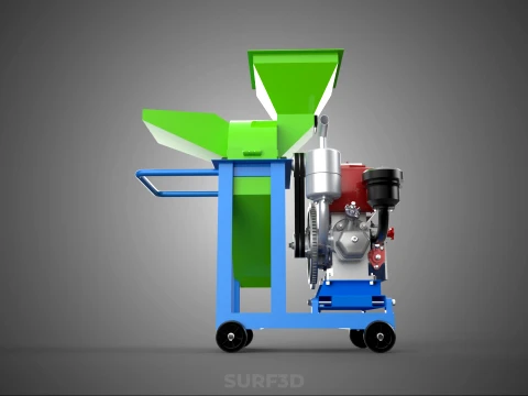 STANDARD HEAVY DUTY CUTTER MULCHER MACHINE FARMING AGRICULTURE 3D Model
