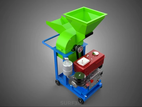 STANDARD HEAVY DUTY CUTTER MULCHER MACHINE FARMING AGRICULTURE 3D Model