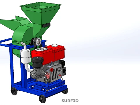 STANDARD HEAVY DUTY CUTTER MULCHER MACHINE FARMING AGRICULTURE 3D Model