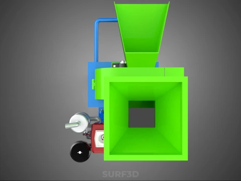 STANDARD HEAVY DUTY CUTTER MULCHER MACHINE FARMING AGRICULTURE 3D Model