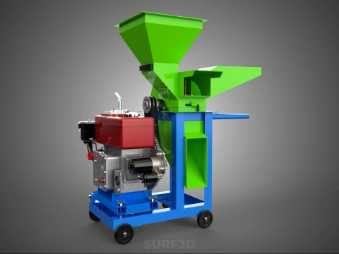 STANDARD HEAVY DUTY CUTTER MULCHER MACHINE FARMING AGRICULTURE 3D Model