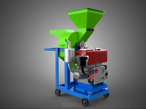 STANDARD HEAVY DUTY CUTTER MULCHER MACHINE FARMING AGRICULTURE 3D Model