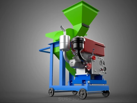 STANDARD HEAVY DUTY CUTTER MULCHER MACHINE FARMING AGRICULTURE 3D Model