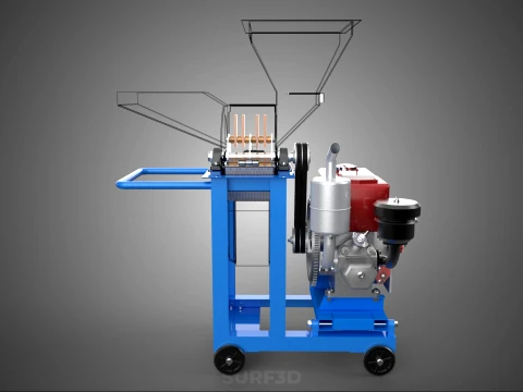 STANDARD HEAVY DUTY CUTTER MULCHER MACHINE FARMING AGRICULTURE 3D Model